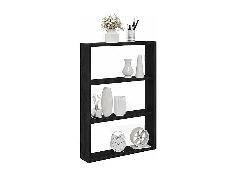 Étagère murale noir 43x9x60 bois d'ingénierie