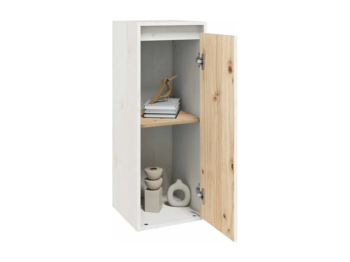 Armoire murale Blanc 30x30x80 Bois de pin massif