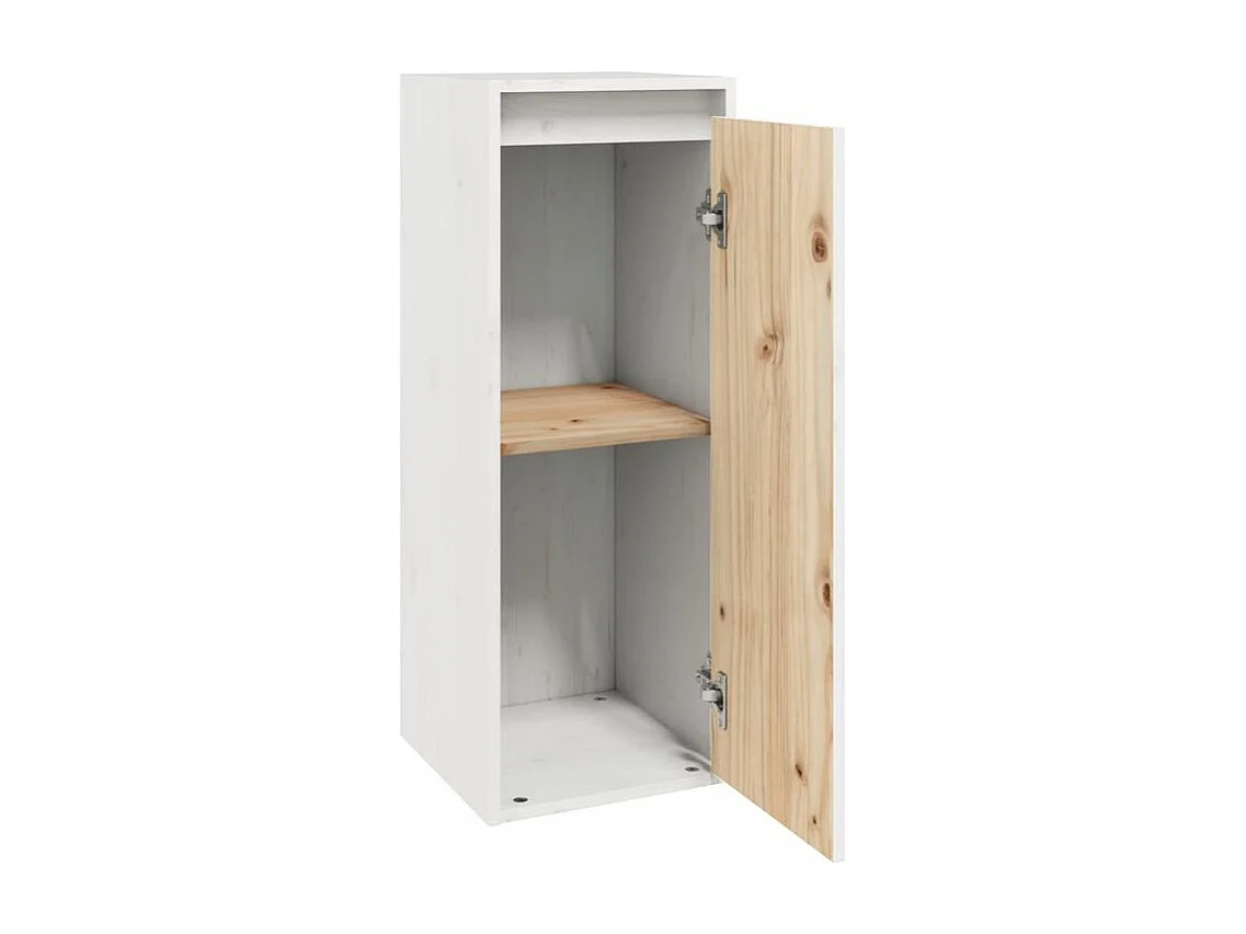 Armoire murale Blanc 30x30x80 Bois de pin massif