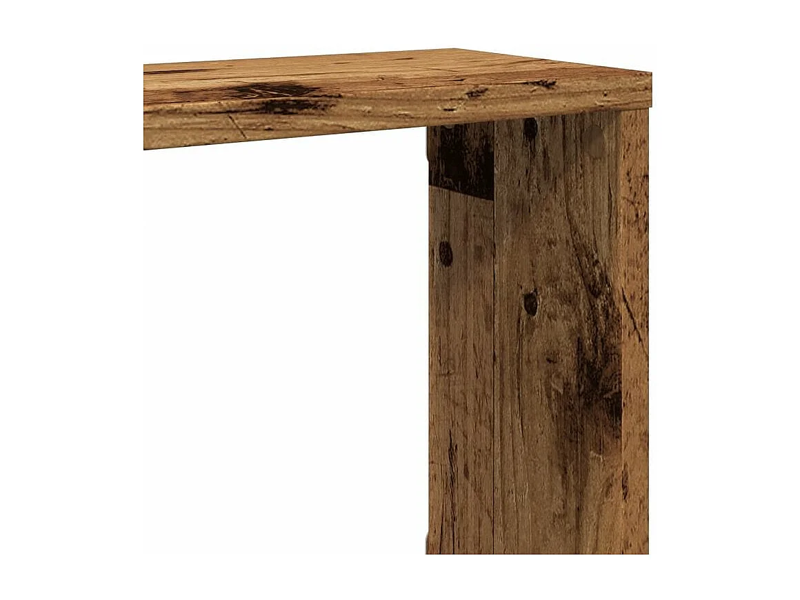 Étagères cube murales 2 pcs vieux bois 100x15x30