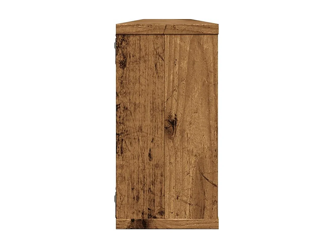 Étagères cube murales 2 pcs vieux bois 100x15x30