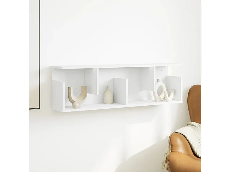 Armoire murale 100x20x30 blanc bois d'ingénierie