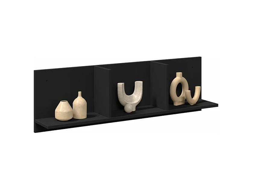 Armoire murale 100x16,5x30 noir bois d'ingénierie