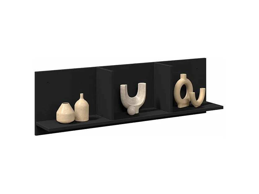 Armoire murale 100x16,5x30 noir bois d'ingénierie