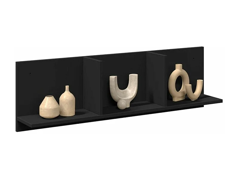 Armoire murale 100x16,5x30 noir bois d'ingénierie