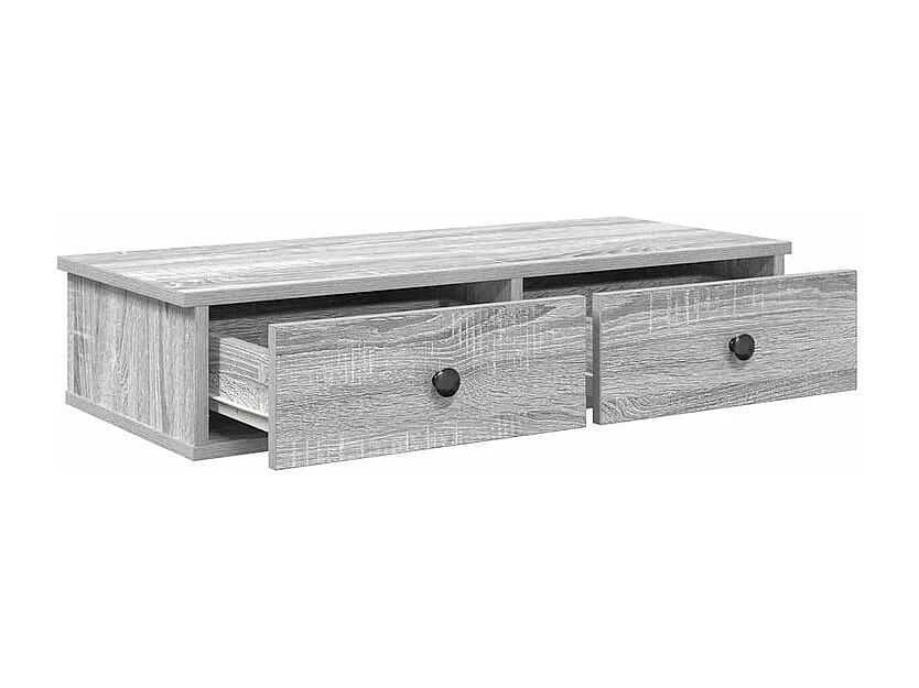 Étagère murale avec tiroirs sonoma gris bois d'ingénierie