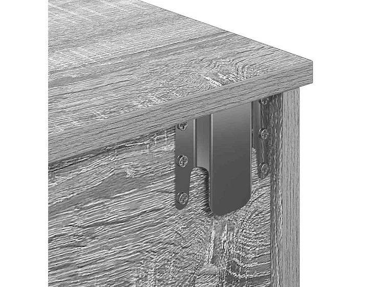 Étagère murale avec tiroirs sonoma gris bois d'ingénierie