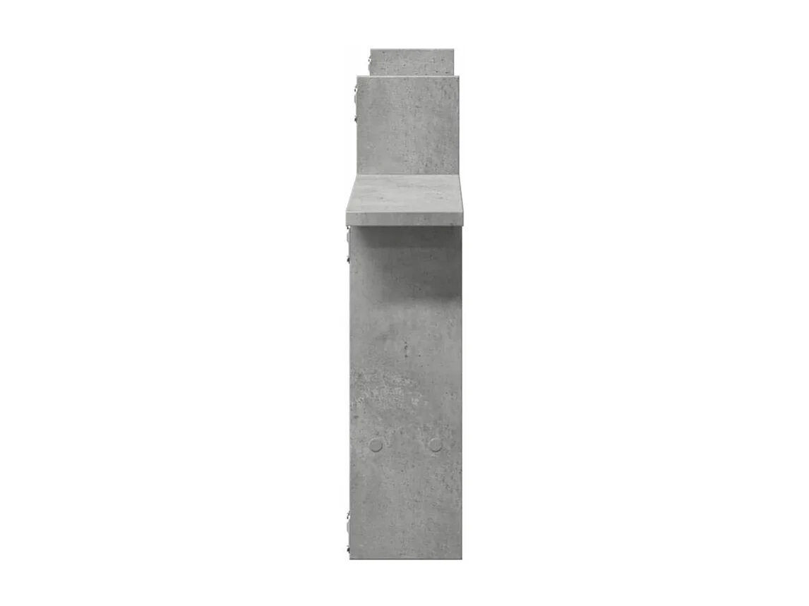 Étagères murales 2 pcs gris béton 50x12x50 bois d'ingénierie
