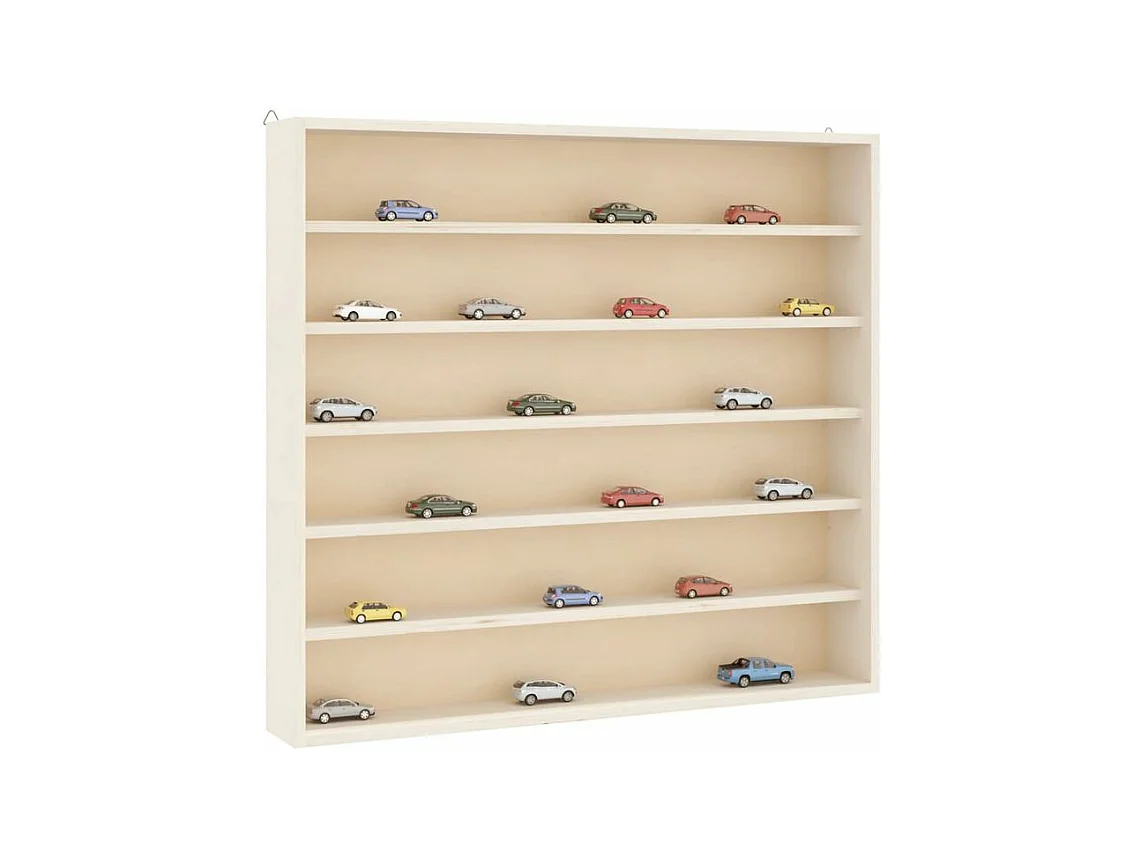 Vitrine murale avec 6 étagères 60x8,5x55