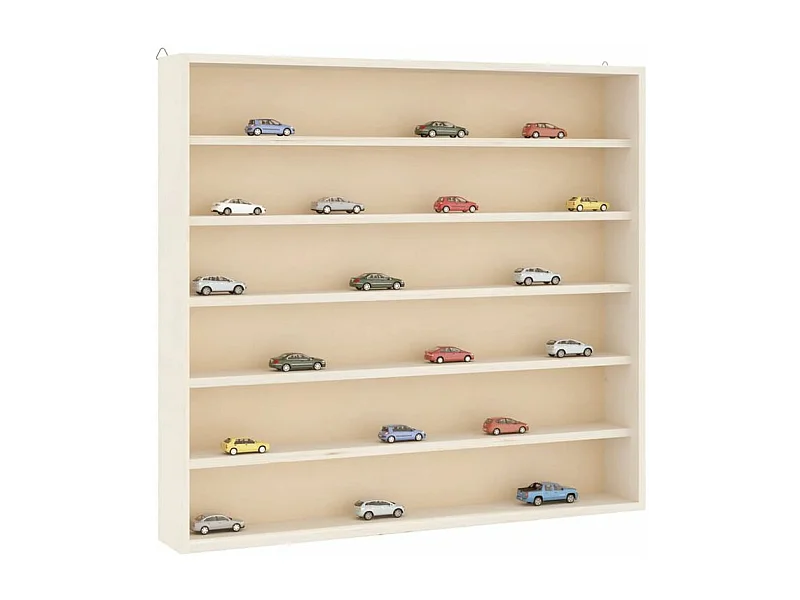 Vitrine murale avec 6 étagères 60x8,5x55