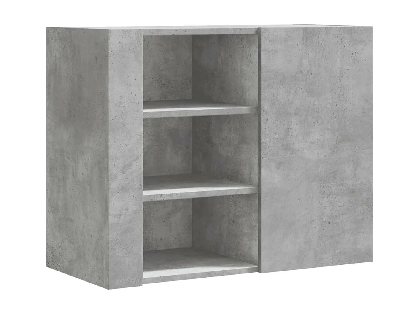 Armoire murale 1 porte 1 étagère Valentine L60xH75xP35 – A poser au sol ou au mur-Couleur Blanc