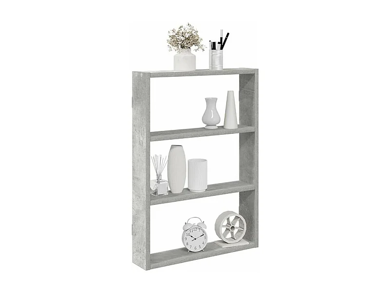 Étagère murale gris béton 43x9x60 bois d'ingénierie