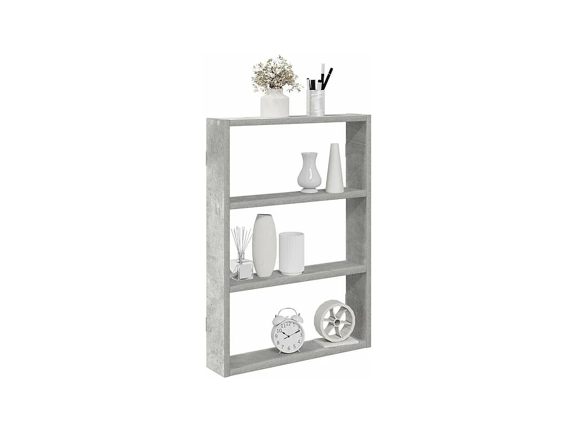 Étagère murale gris béton 43x9x60 bois d'ingénierie