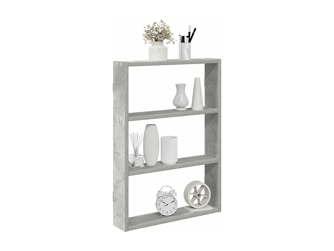 Étagère murale gris béton 43x9x60 bois d'ingénierie
