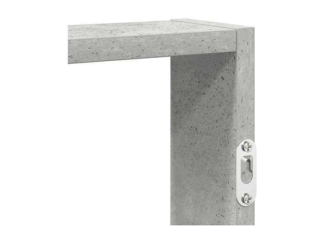 Étagère murale gris béton 43x9x60 bois d'ingénierie