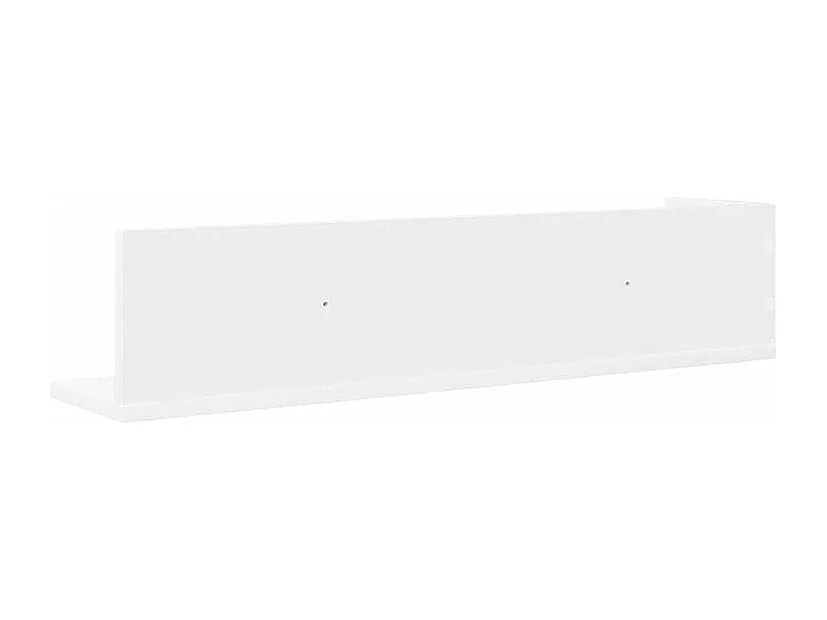 Étagères murales 2 pcs blanc 75x16,5x16,5 bois d'ingénierie