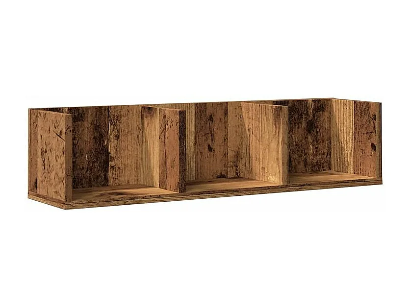 Étagère murale à CD vieux bois 75x18x18 bois d'ingénierie