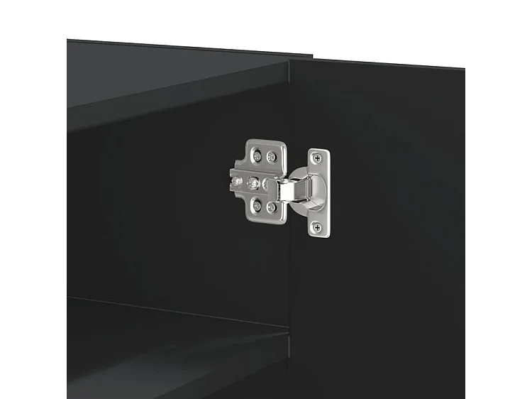 Armoire murale 1 porte 1 étagère Valentine L60xH75xP35 – A poser au sol ou au mur-Couleur Noir