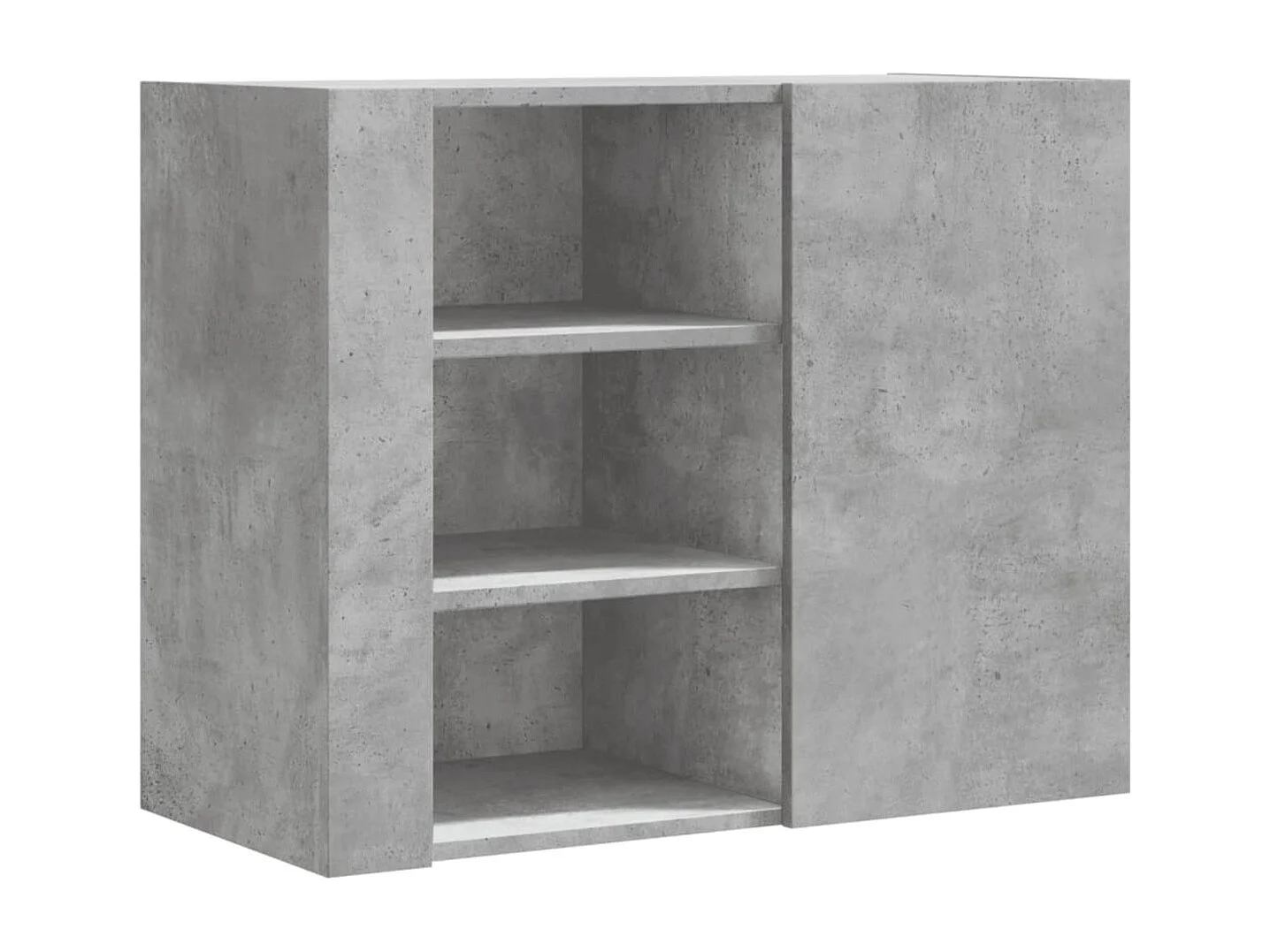 Armoire murale 1 porte 1 étagère Valentine L60xH75xP35 – A poser au sol ou au mur-Couleur Noir