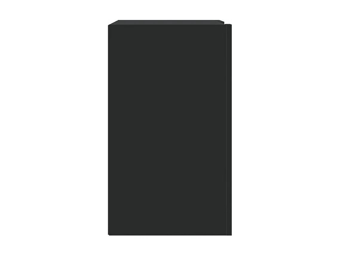 Armoire murale 1 porte 1 étagère Valentine L60xH75xP35 – A poser au sol ou au mur-Couleur Noir