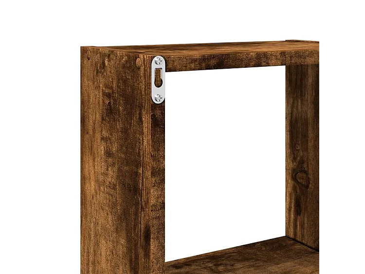 Armoire murale 78x18x71 chêne fumé d'ingénierie