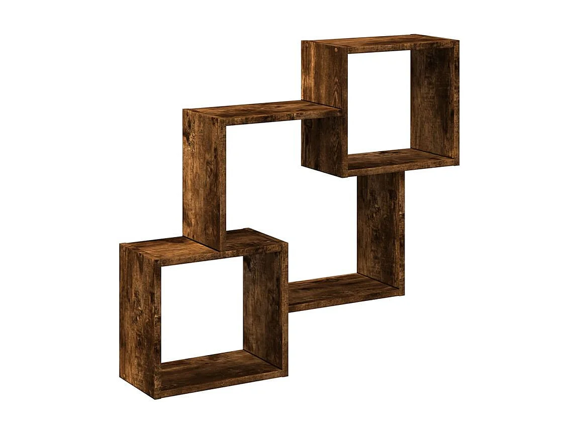 Armoire murale 78x18x71 chêne fumé d'ingénierie