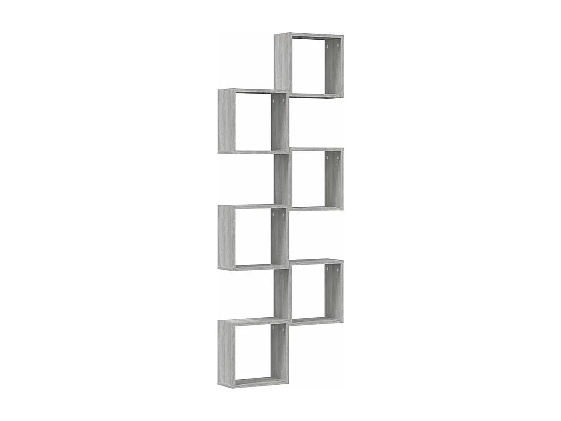 Étagères cube murales 6 pcs sonoma gris 30x15x30