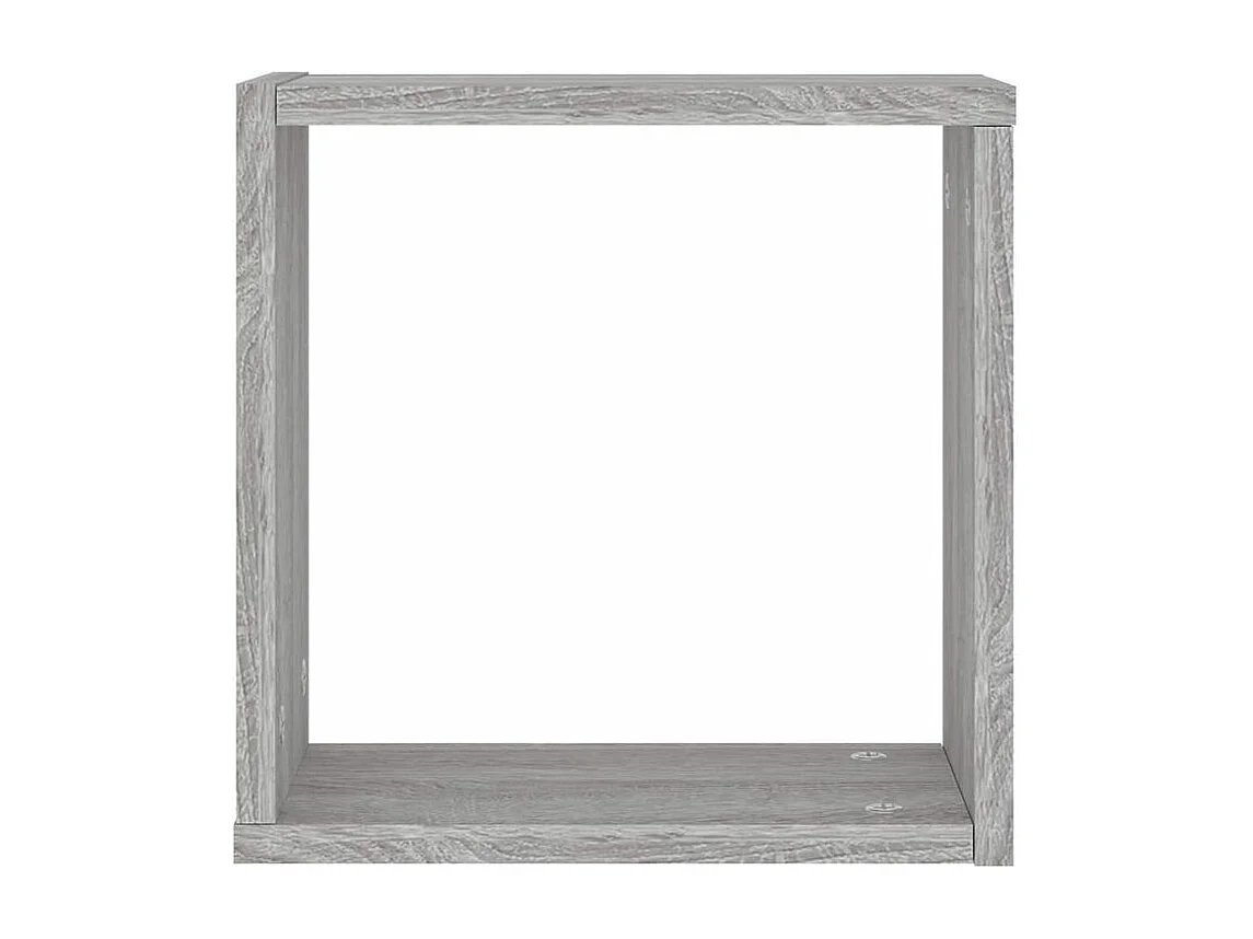 Étagères cube murales 6 pcs sonoma gris 30x15x30