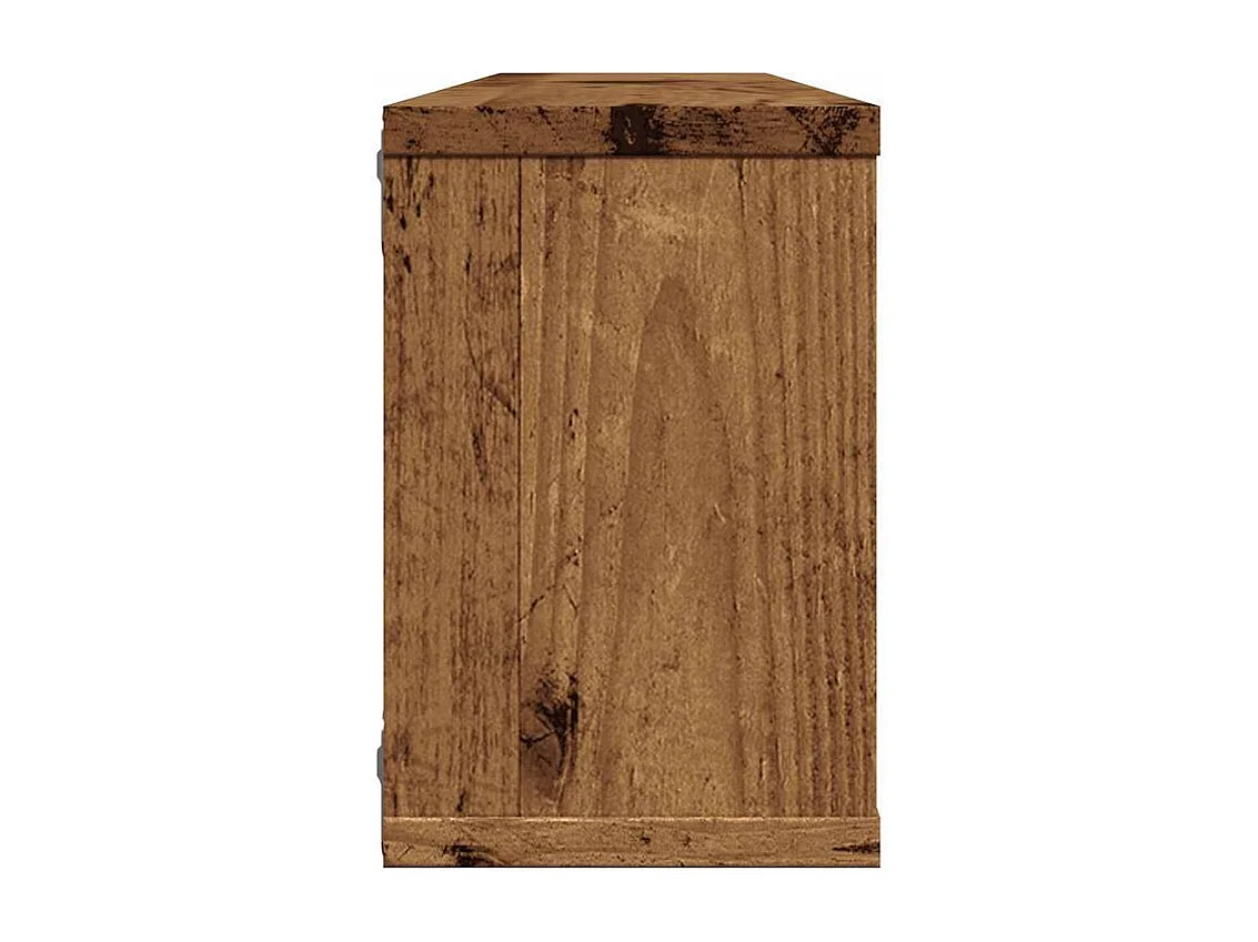 Étagères murales cube 4 pcs vieux bois 60x15x23