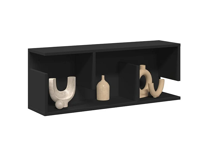 Armoire murale 80x20x30 noir bois d'ingénierie