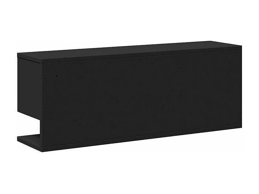 Armoire murale 80x20x30 noir bois d'ingénierie