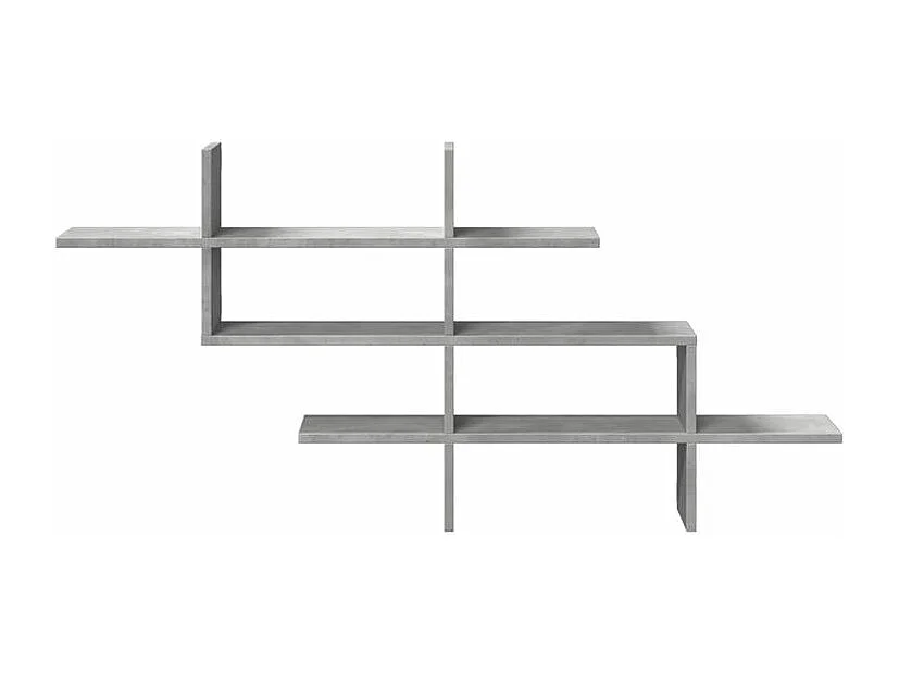 Étagère murale gris béton 124,5x18x60,5 bois d'ingénierie