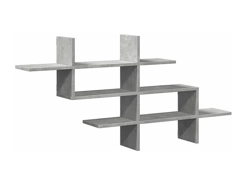 Étagère murale gris béton 124,5x18x60,5 bois d'ingénierie