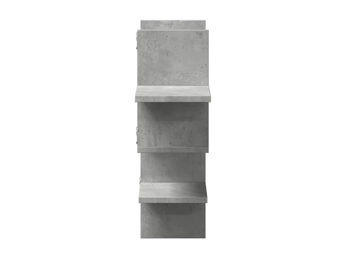 Étagère murale gris béton 124,5x18x60,5 bois d'ingénierie