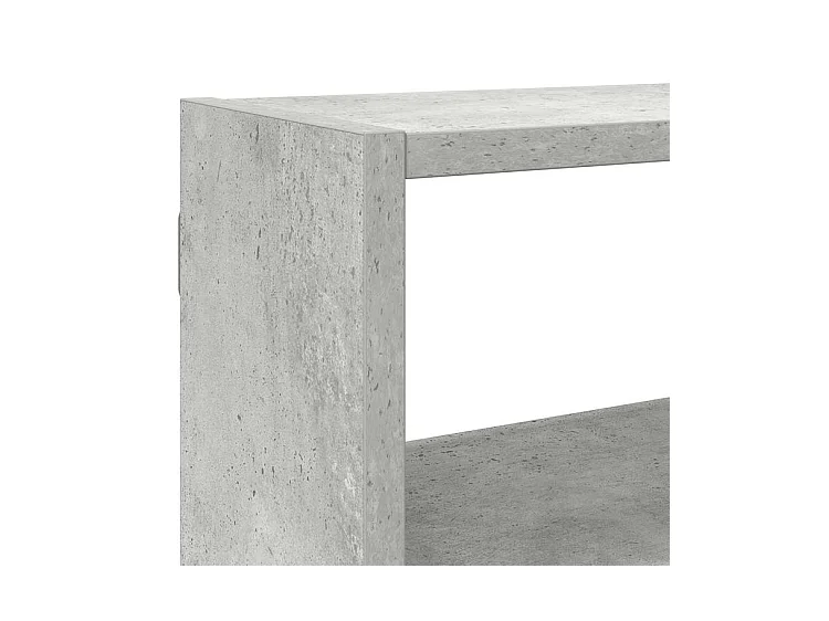 Étagère cube murale 7 compartiments gris béton bois ingénierie