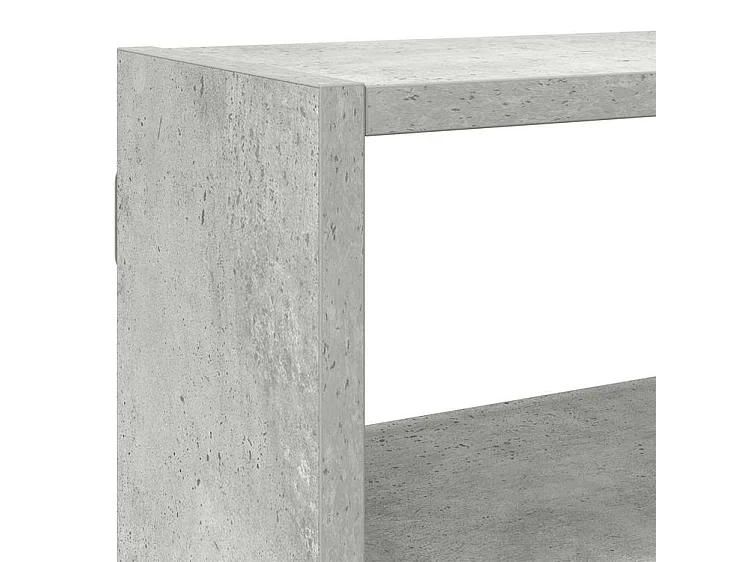 Étagère cube murale 7 compartiments gris béton bois ingénierie
