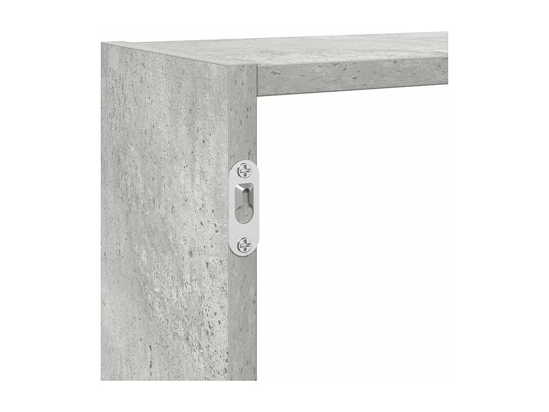 Étagère cube murale 7 compartiments gris béton bois ingénierie