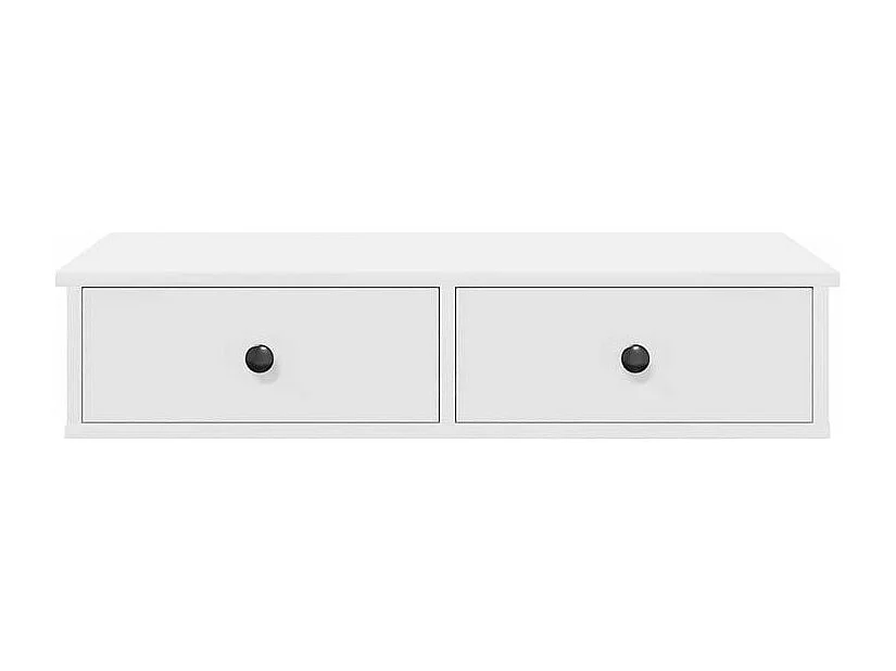 Étagère murale avec tiroirs blanc 80x31x17 bois d'ingénierie