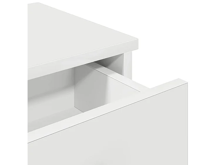 Étagère murale avec tiroirs blanc 80x31x17 bois d'ingénierie