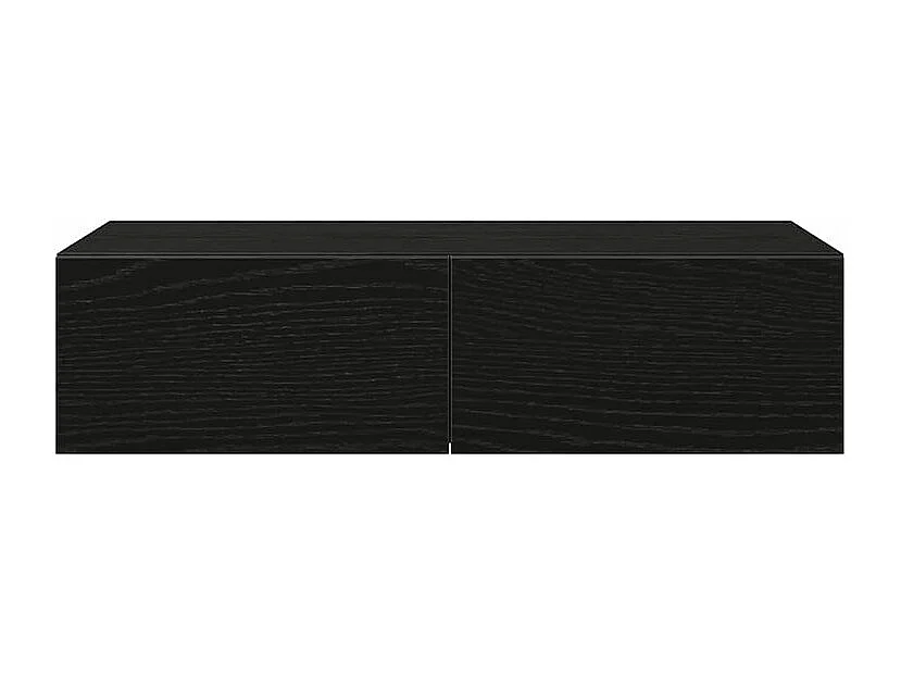 Étagère murale avec tiroirs noir 60x26,5x15 bois d'ingénierie