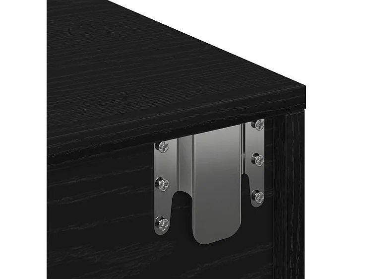 Étagère murale avec tiroirs noir 60x26,5x15 bois d'ingénierie