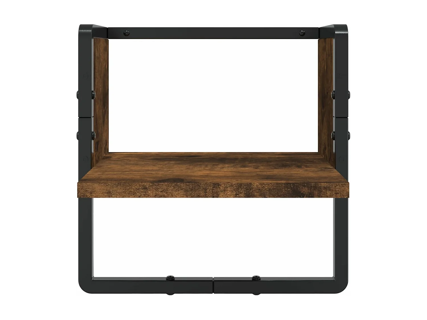 Ensemble d'étagères murales avec barres 6 pcs chêne fumé