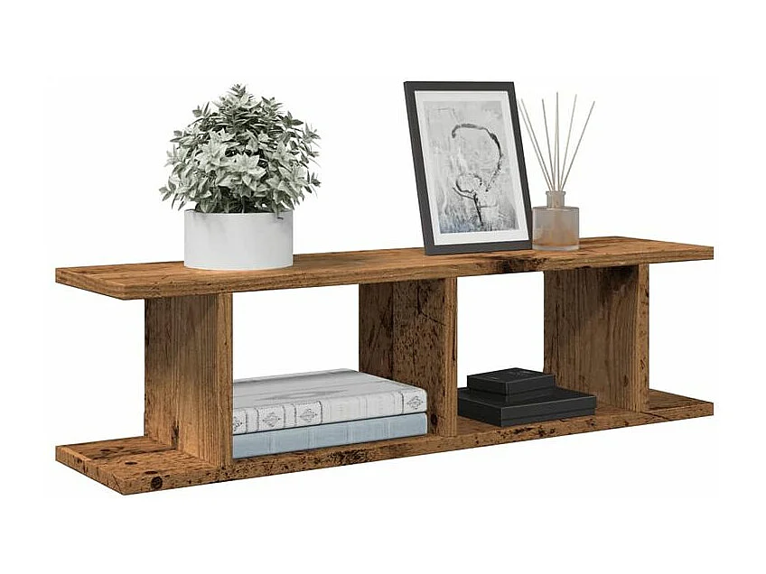 Étagères murales 2 pcs vieux bois 75x18x20 bois d'ingénierie