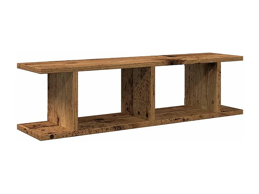 Étagères murales 2 pcs vieux bois 75x18x20 bois d'ingénierie