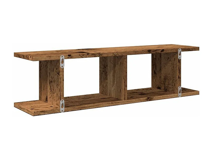 Étagères murales 2 pcs vieux bois 75x18x20 bois d'ingénierie
