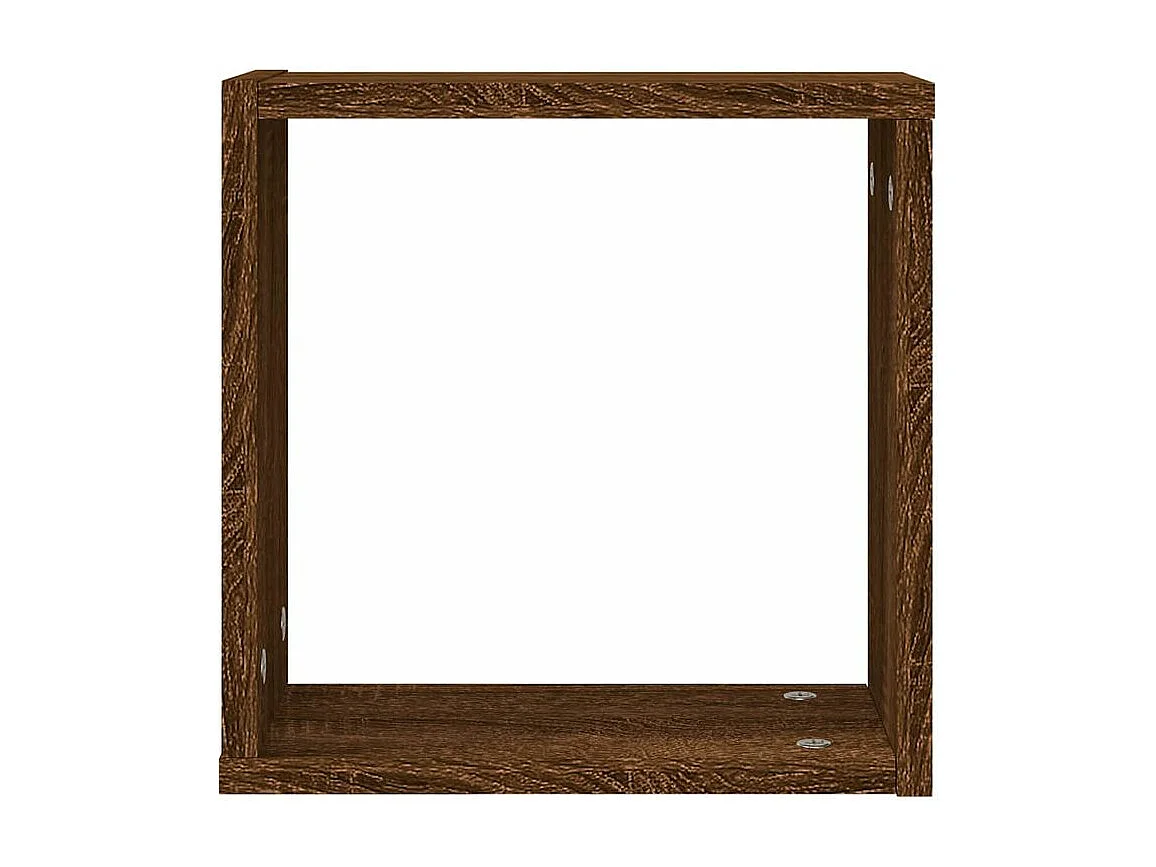 Étagères murales sous forme cube 4 pcs chêne marron 30x15x30