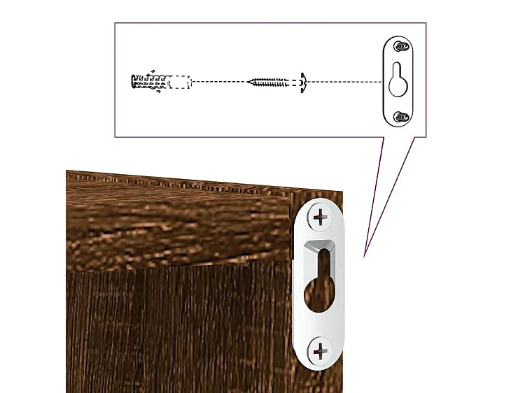 Étagères murales sous forme cube 4 pcs chêne marron 30x15x30