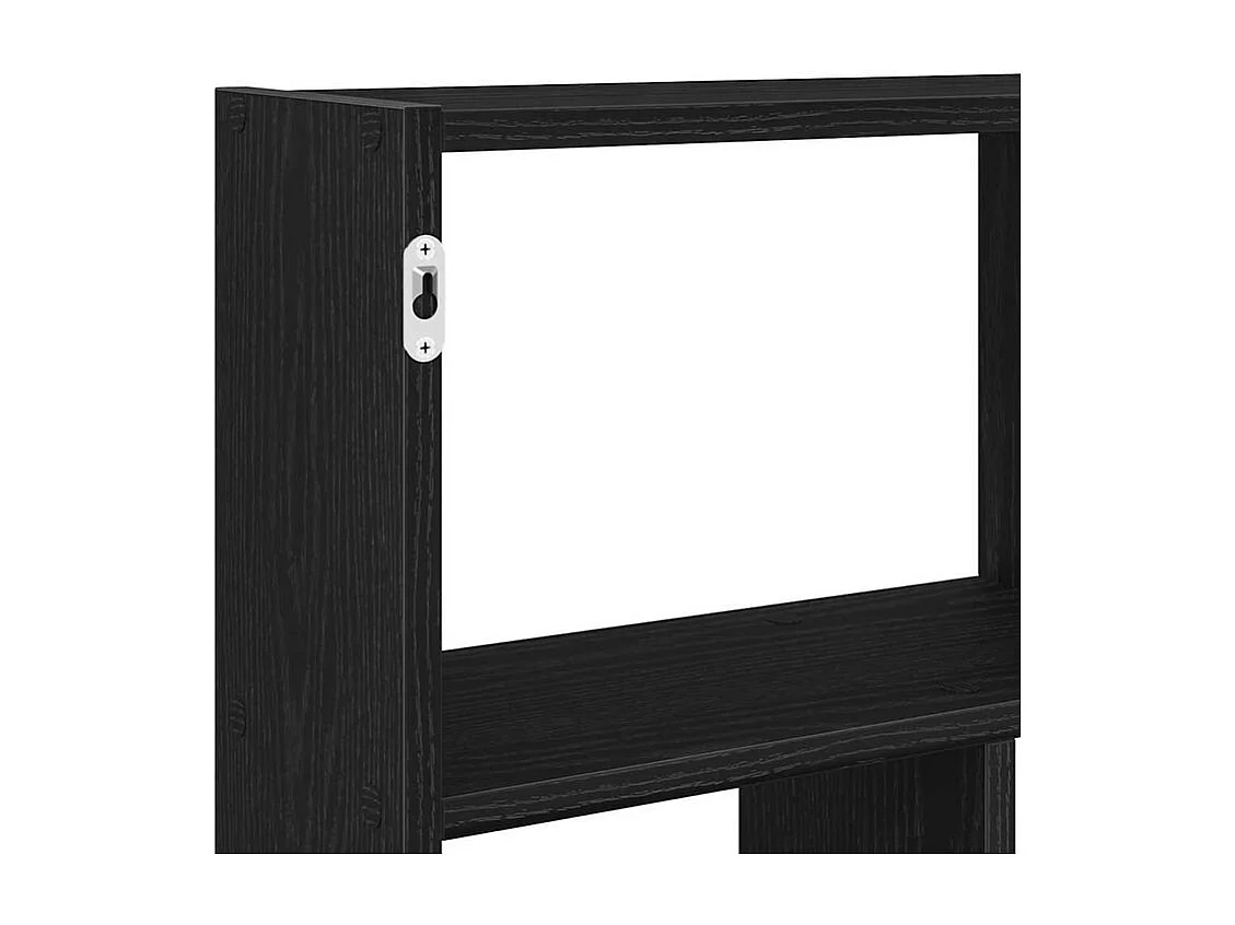 Étagère cube murale 12 compartiments noir bois d'ingénierie