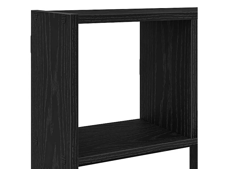 Étagère cube murale 12 compartiments noir bois d'ingénierie