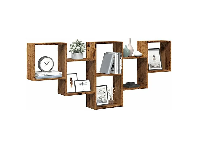 Étagère murale vieux bois 159x18x66 bois d'ingénierie